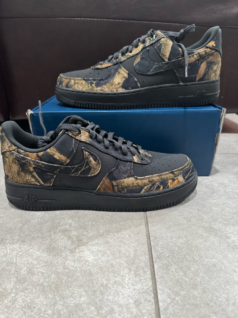 Size 12 - Realtree x Nike Air Force 1 Low Black Camo